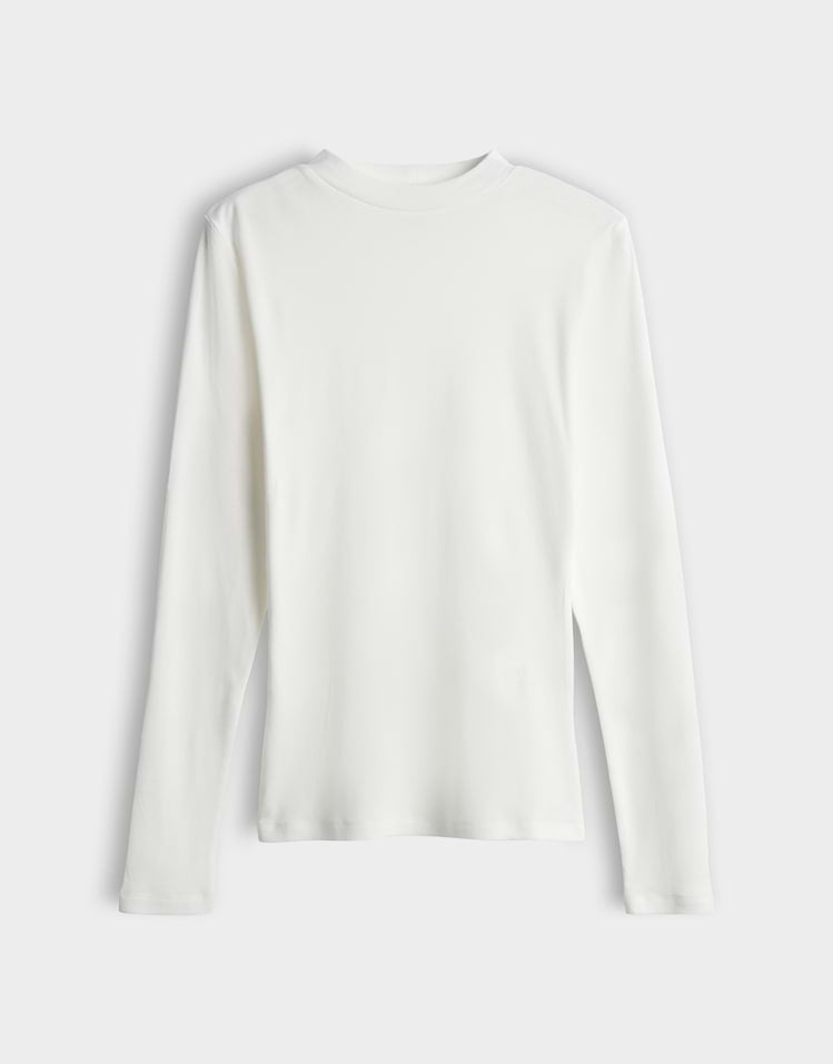 Opus - Slim Longsleeve aus Baumwoll-Model-Mix - Sylivia