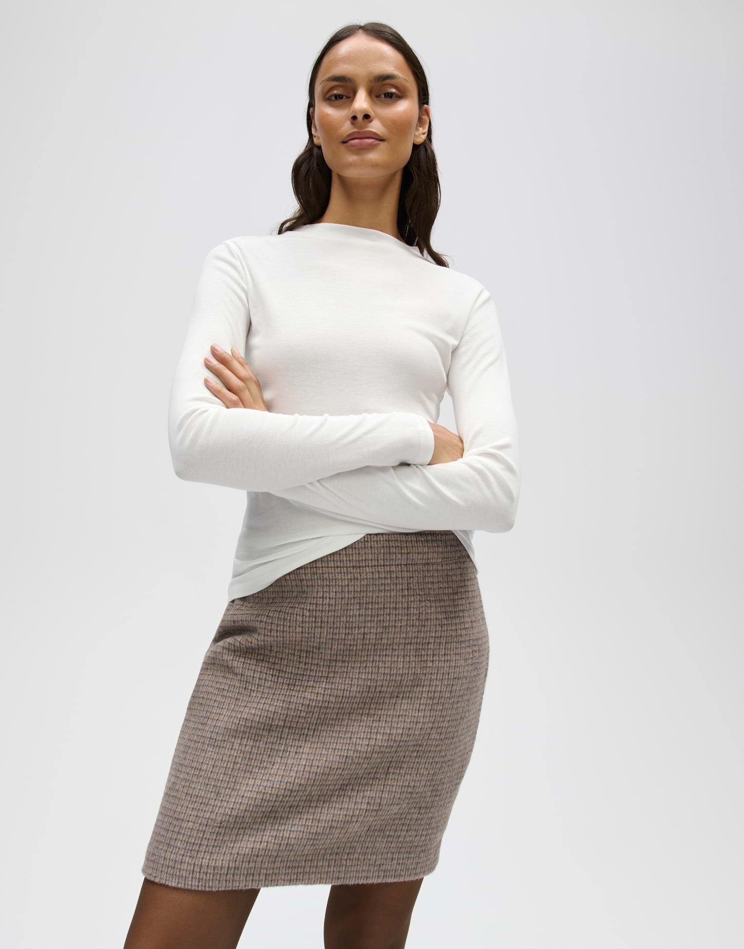 Opus - Slim Longsleeve aus Baumwoll-Model-Mix - Sylivia