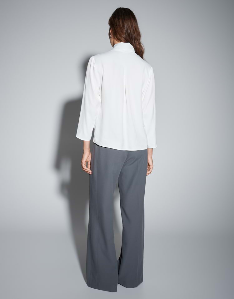 Someday - Stilvolle Schluppenbluse aus Viskose - Zcarfa