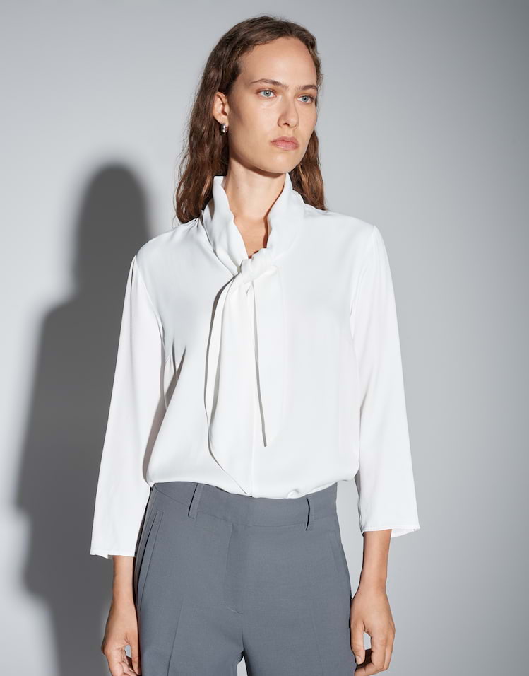 Someday - Stilvolle Schluppenbluse aus Viskose - Zcarfa