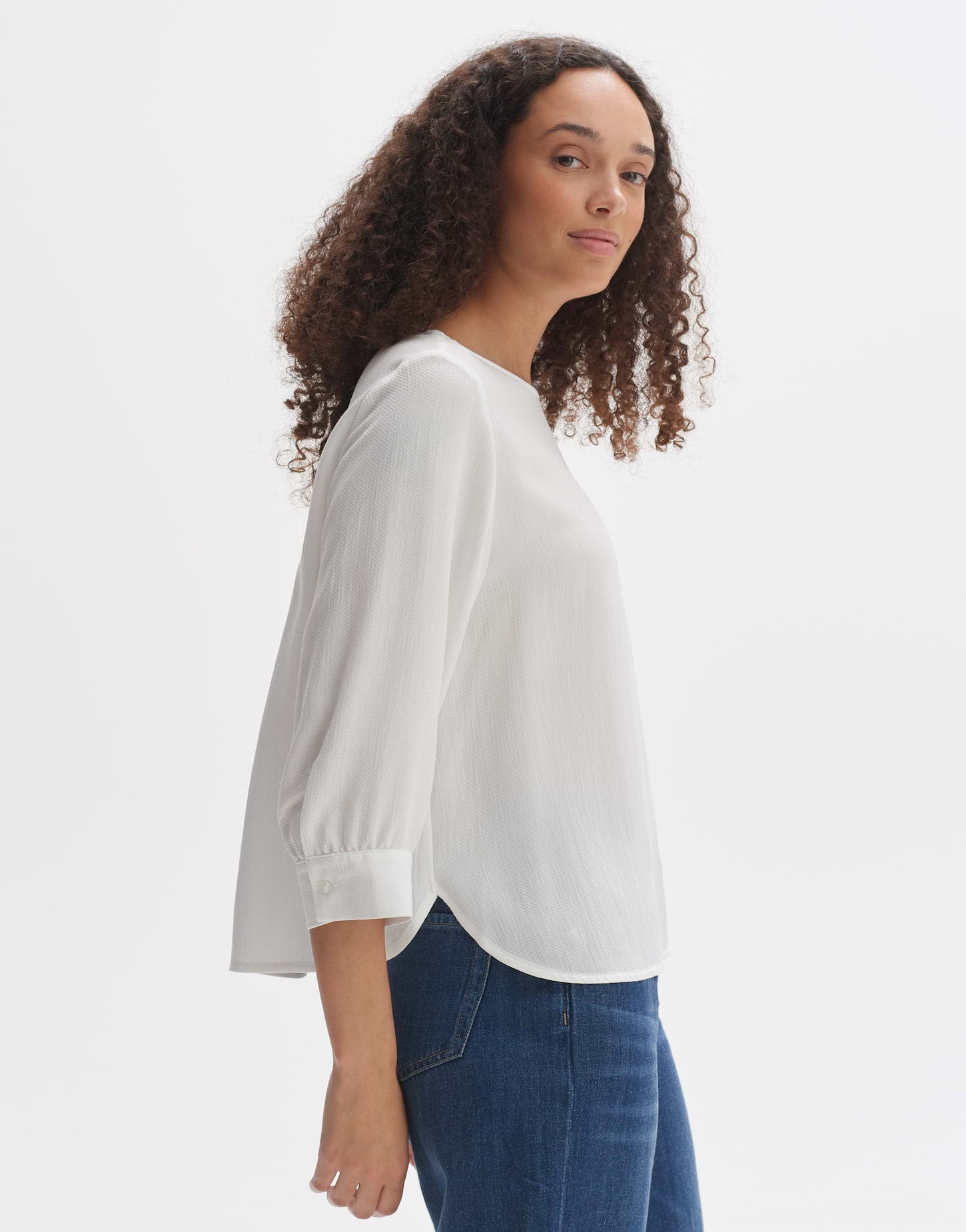 Opus - Lockere Shirtbluse mit leichter Struktur - Fuketa