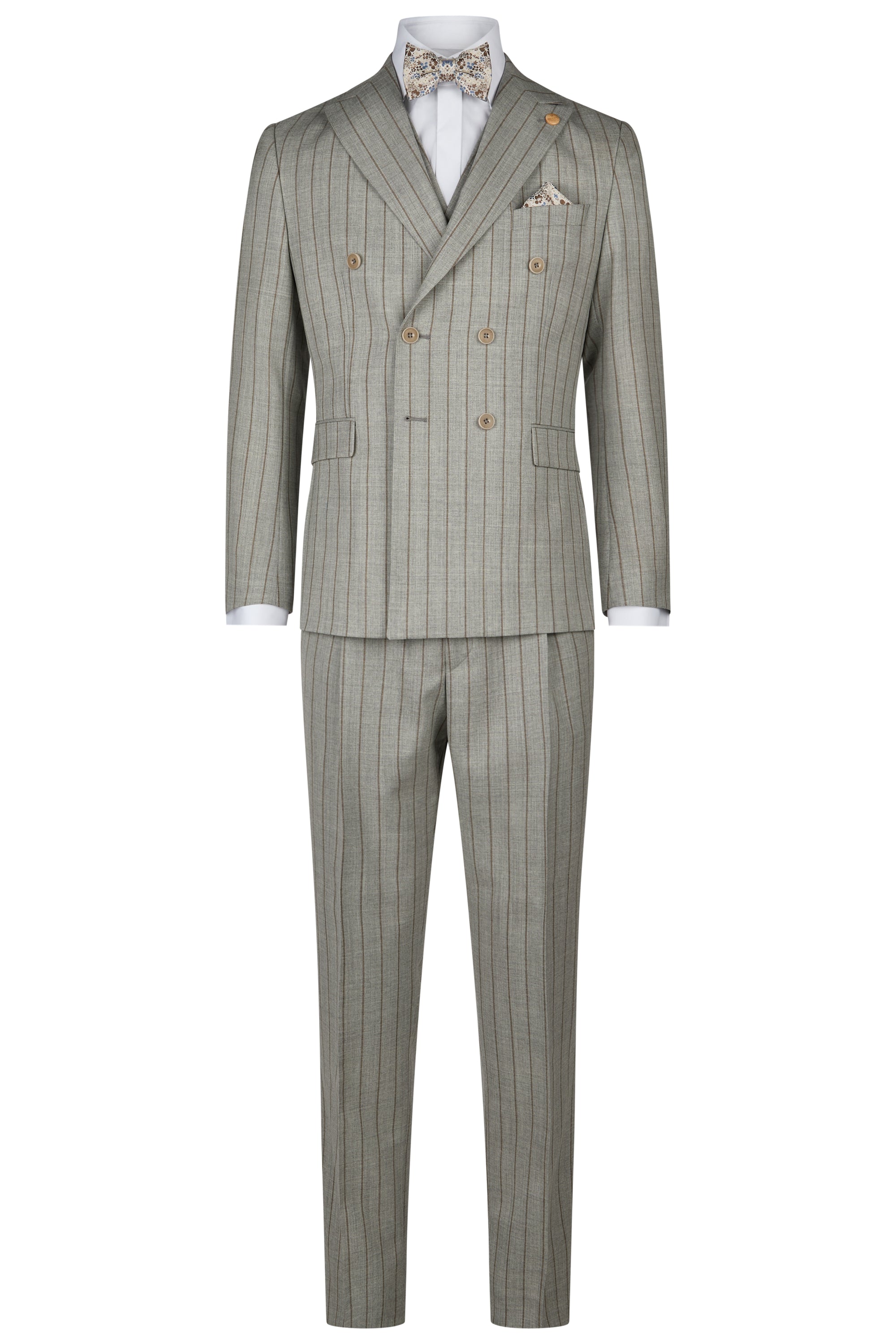 Festlicher Hochzeitsanzug - Hellgrau