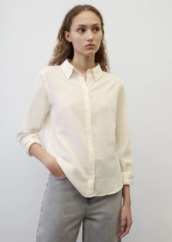Marc O´Polo - Slim Fit Bluse aus softer Baumwolle