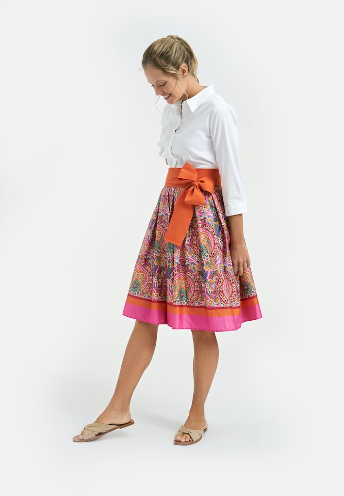Milano - Elegantes Sommerkleid mit modernem Print & Schluppe